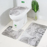 3pcsset classic printed bath mats rug non slip oilet lid cover bathroom carpet bathroom pad set supplies