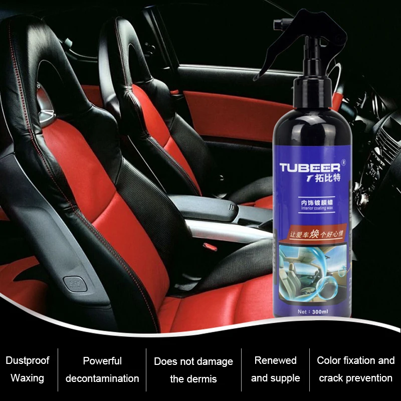 120ml 300ml Car Upholstery Care Detailing Dashboard Auto Interior Seat Covers Plastic Leather Restore Coating Wax Accessories
