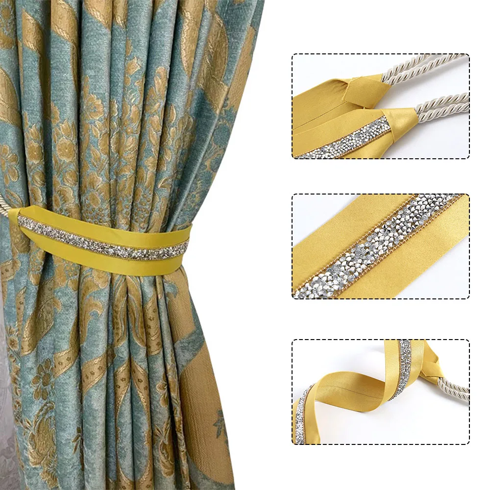 

1pc Modern Minimalist Curtain Strap Luxury Rope with Rhinestones on Cloth Queen Princess Home DIY Decor Accessories Wholesale