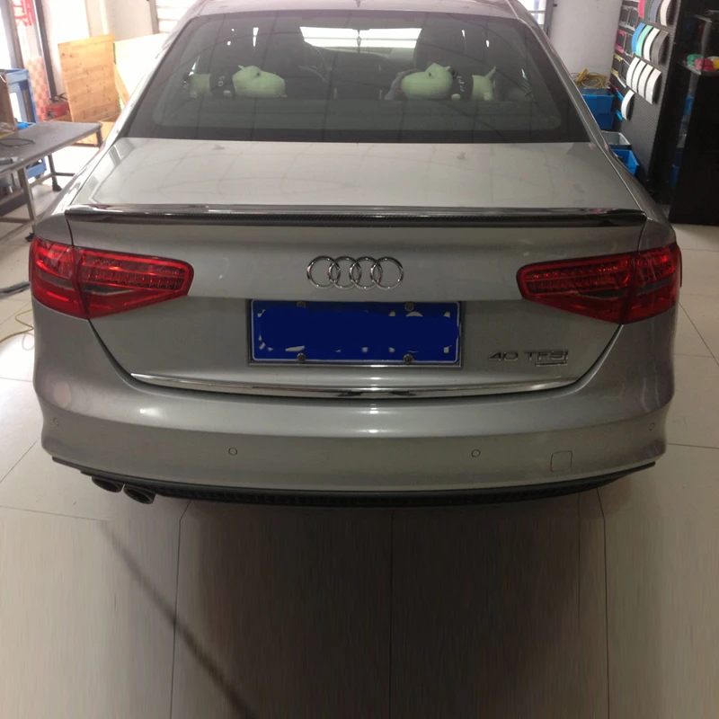 A4 углеродное волокно задний багажник загрузки спойлер крыло для Audi B9 Седан 2013-2015