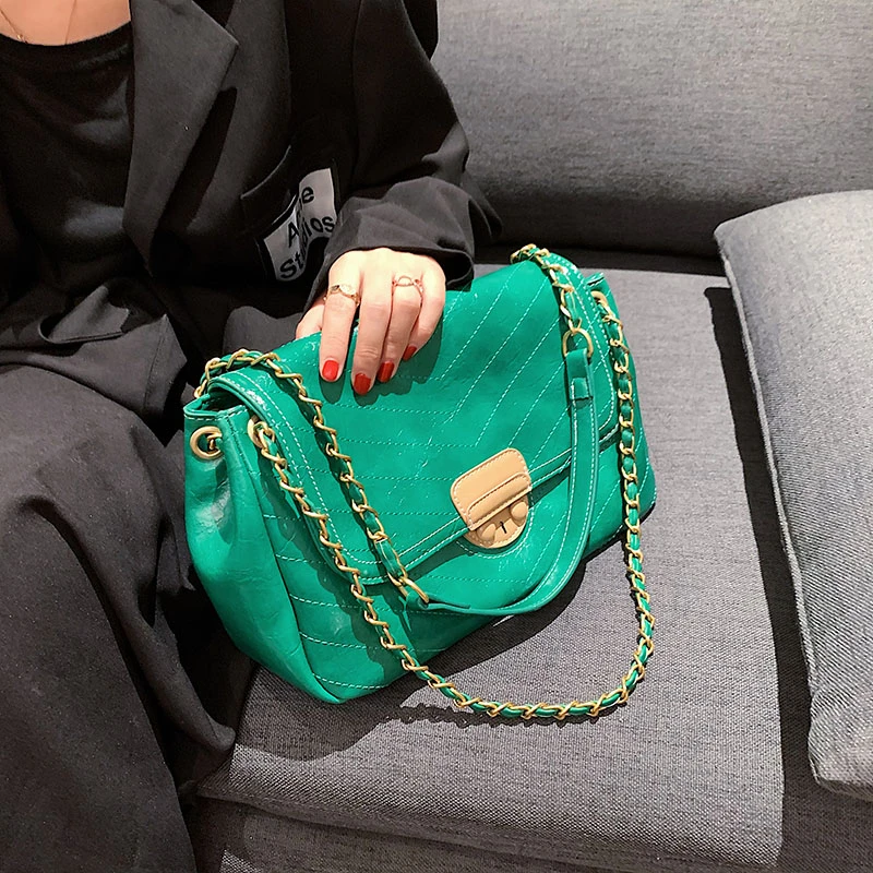 

Fall 2021 Long Women's One-Shoulder Carry Bag. Large Capacity. PU Material. Fashion Novelty