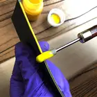 Двухцелевая ручка с 2 латунными головками для склеивания красок под кожу, масляная краска, ролик для краски, инструмент для домашнего творчества, инструмент для работы с кожей