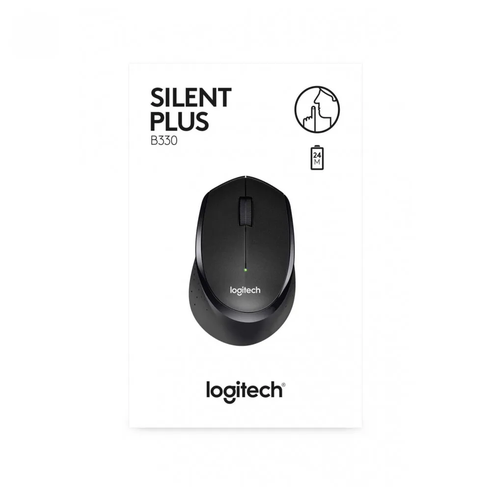 Мышь беспроводная Logitech B330 Silent Plus Black (черная оптическая 1000dpi 2.4 GHz/USB-ресивер