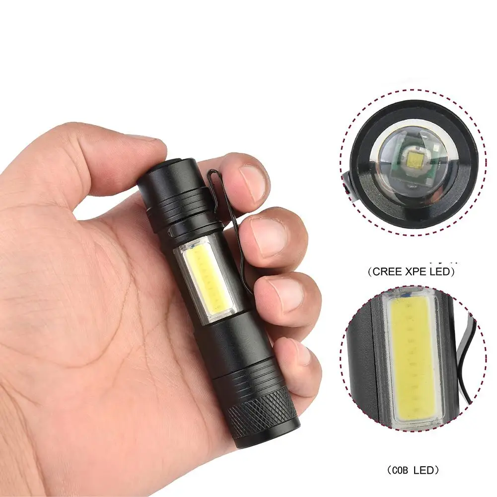 MeterMall наружный мини-портативный мини мощный телескопический зум-фонарь
