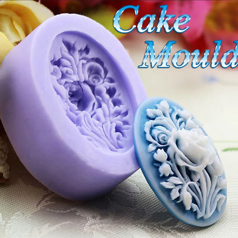 Выпечки Силиконовые 3D розы плесень помадка торт шоколад мастика украшения