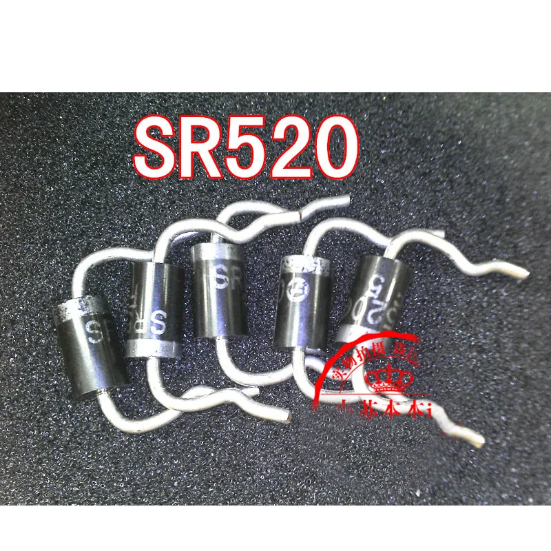 100 шт./лот Бесплатная доставка диод Шоттки SR520 может заменить MBR5200 SB5200 SR5200 5A/200V 100%