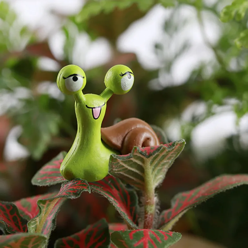 Мини милый с большими глазами Улитка Фея Сад миниатюры украшение садового