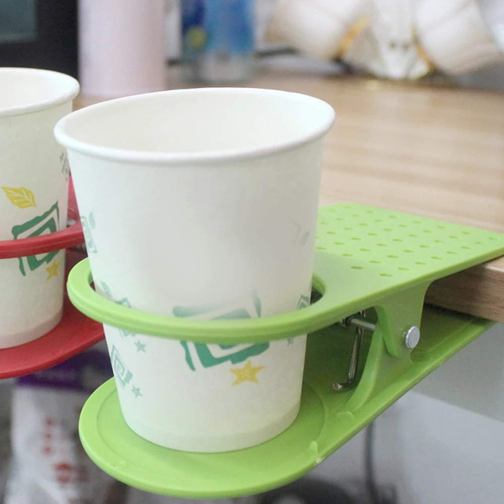 

2 Pcs Fit For Home Kitchen Drink Coffee Cup Holder Mug Rack Clip Desk Practical Water Cup Holder