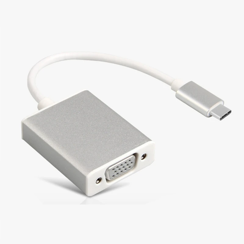 Type C to VGA Мужской член USB C к VGA USB3.0 кабель-адаптер type C к VGA конвертер для нового Macbook 12 дюймов Usb конвертер Usb-c Pd dex - Цвет: Type C to VGA
