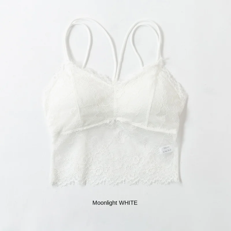 

Eyelashes Lace Underwear Wrapped In Lace With Camisole Small Sexy Bottom Cross Anti Light Back And Bra