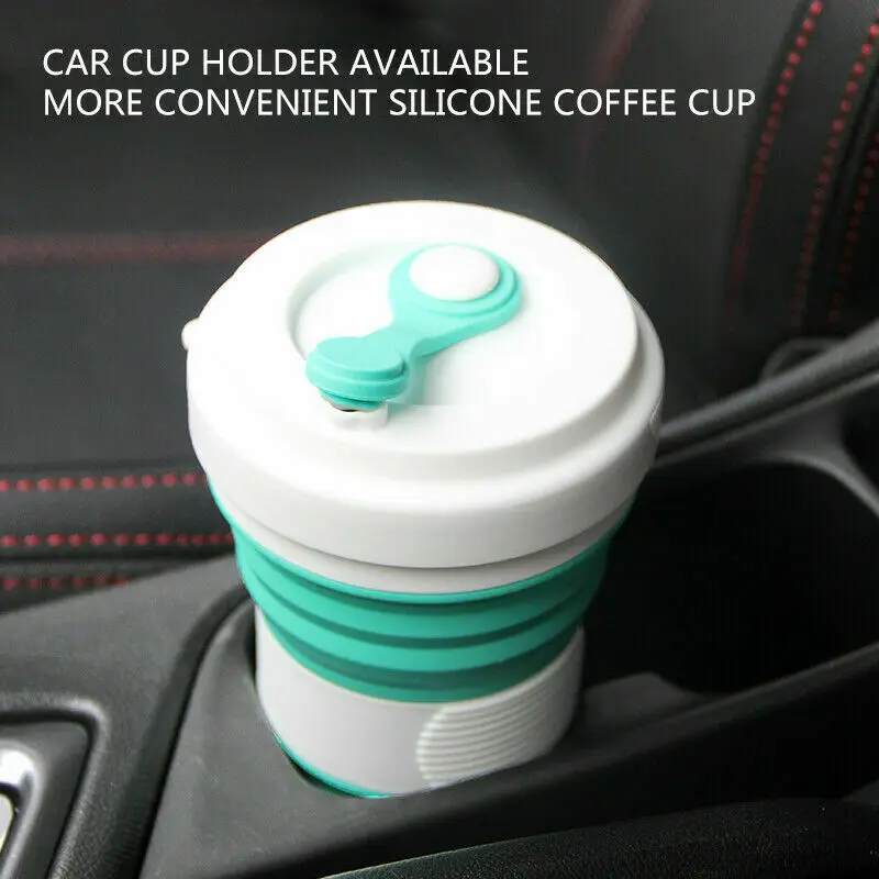 

3 adjustable sizes multi-colors new Collapsible Silicone Coffee Cup Mug Reusable Travel Foldable Leakproof 550ml