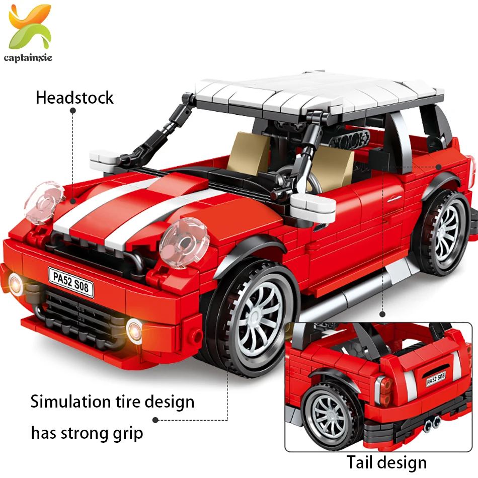 557 шт. техника Супер гоночный автомобиль классический мини купер Жук
