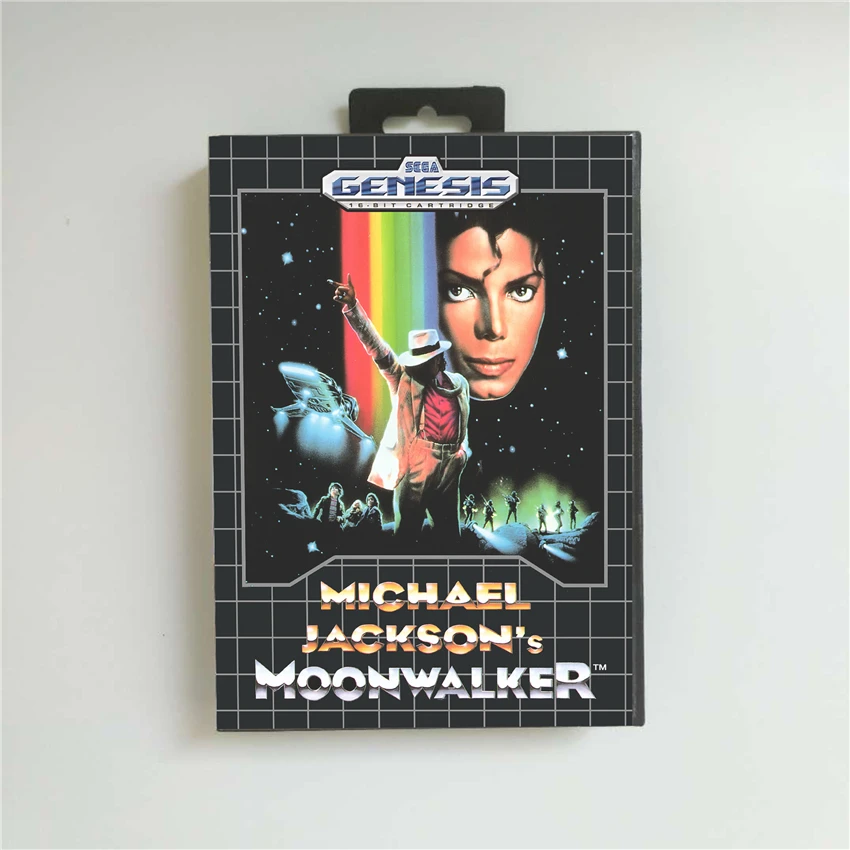 Moonwalker крышка США Micheal Jackson с розничной коробкой 16 битная игровая карта MD для