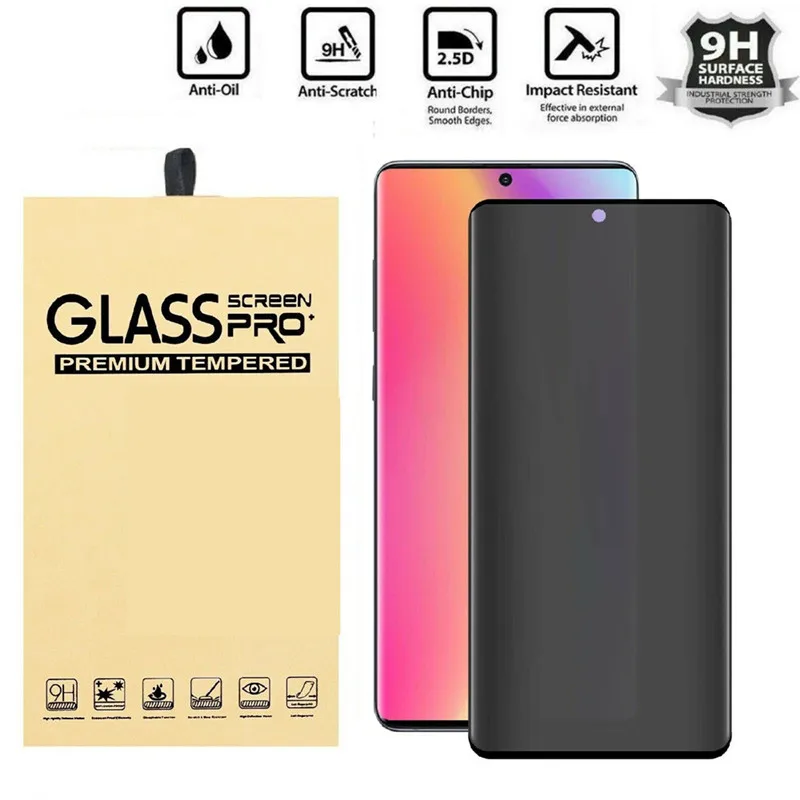 Полное покрытие закаленное стекло для Samsung Galaxy S20 Plus ультра анти шпионское