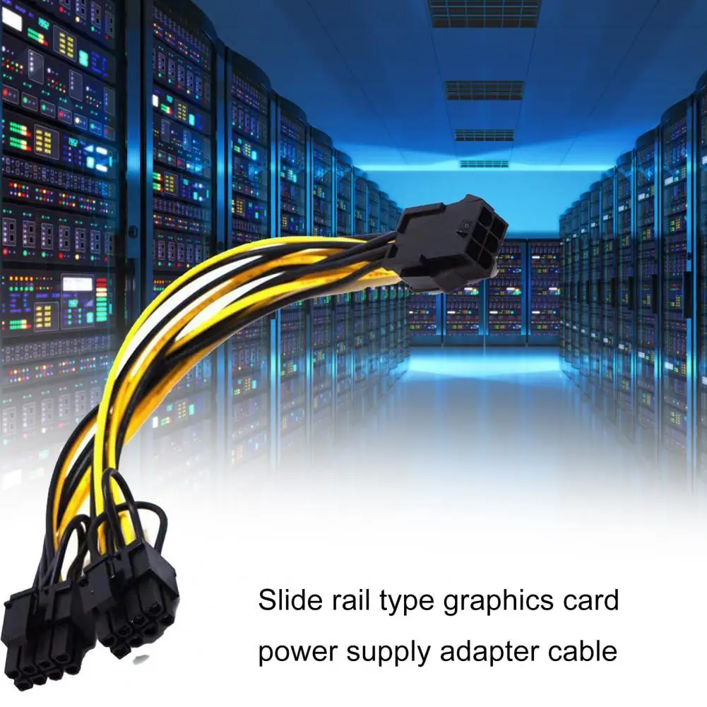 

5Pcs 20cm 6 Pin to 8 Pin Adapter Cable Extension Wire Graphics Card Power Supply Cord for Computer