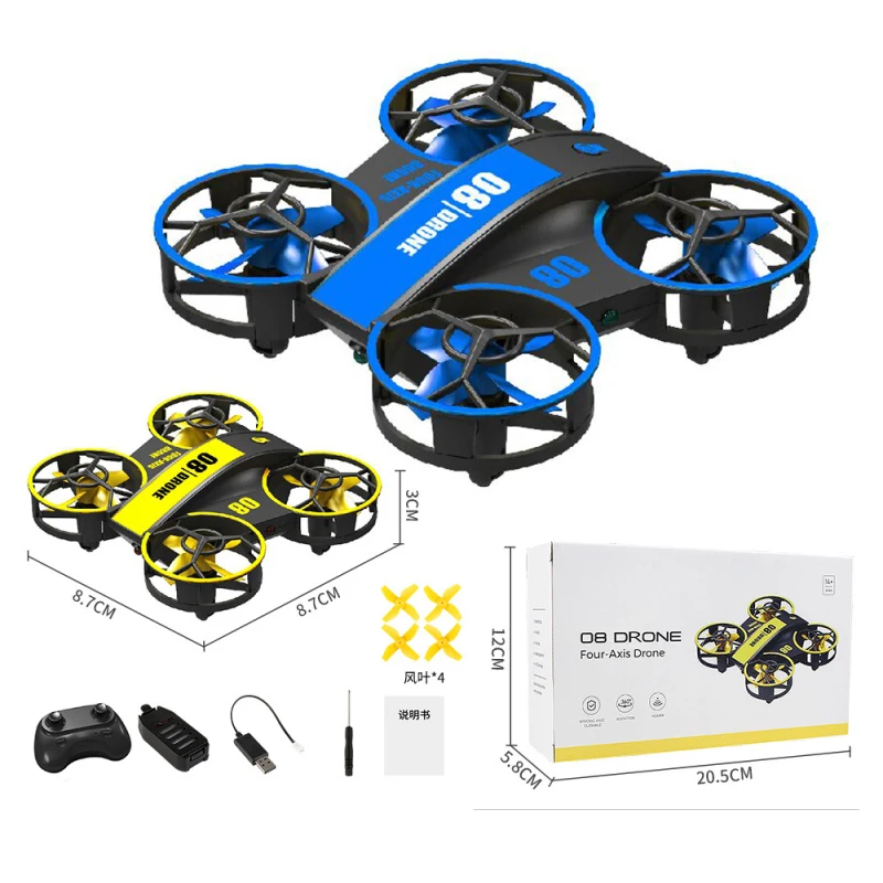 RH821 Mini RC Drone Headless Drones Mini RC Quadrocopter One Key Land Auto Hovering 3 Batteries Helicopter Flysky Kids Toy Gift