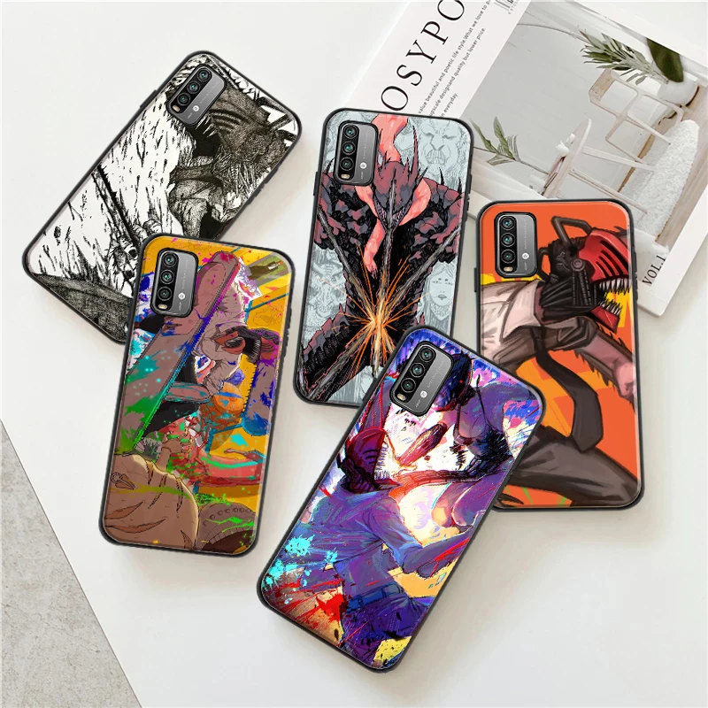 

Chainsaw Man Phone Case For Xiaomi Redmi Note 9 10 Pro MAX 5G 9T For Redmi Note 9 10 Pro MAX 5G 9T Coque Carcasa Cases Funda