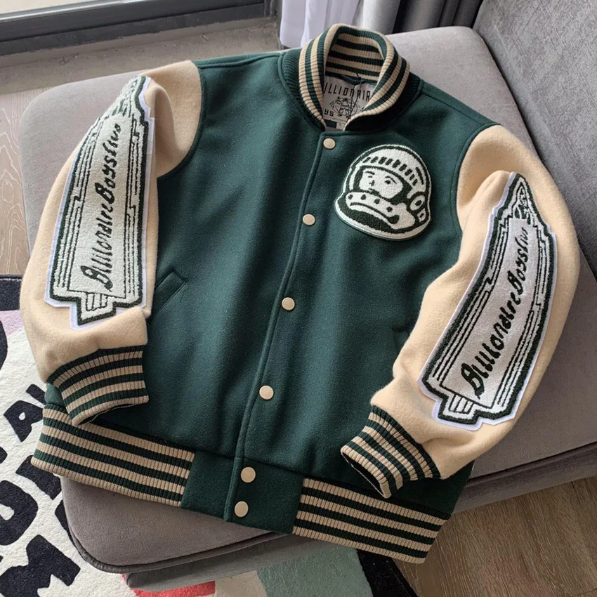 Varsity Baseball Jacket Men Clothing Women Bomber Coats Harajuku Racer Streetwear Motorcycle Techwear Brand Parkas Cropped 2021