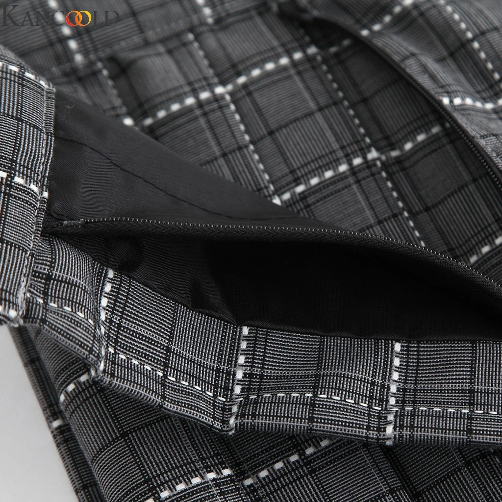 Женская клетчатая юбка с завышенной талией плиссированная для студенток милое