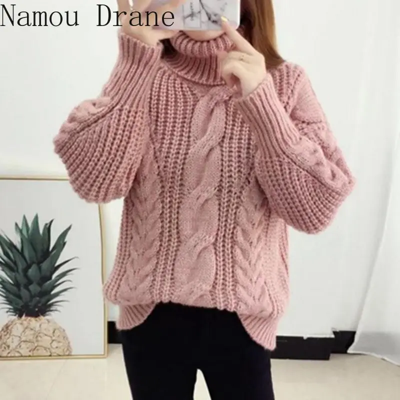 2020 autumn and winter new thick thread knit sweater Korean version loose lazy style super fire short pullover women | Женская одежда