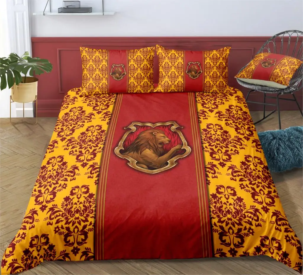 

3D Print Campus Badge Bedding Set Comforter Bed Sets Queen Kids And Adult Duvet Cover Set with Pillowcase Home Textiles
