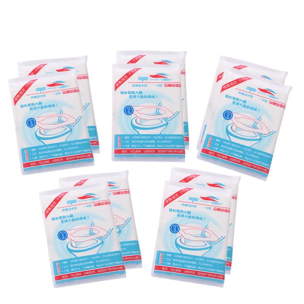 100Pcs 50 шт./лот, портативное одноразовое сиденье для унитаза, бумажное покрытие, водонепроницаемая подушка для унитаза, родная древесная целлюлоза для путешествий - Цвет: 100Pcs