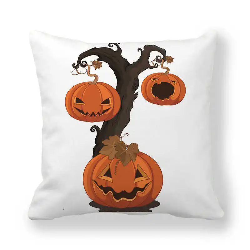 

Halloween Decoration Pumpkin Witch Throw Pillow Case Peachskin Polyester Sofa Seat Cushion Cover Festival Party Home Decor