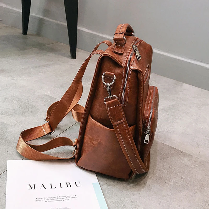 Mochila Feminina рюкзак кожаный школьный рюкзак для девочек плотная большой вместимости рюкзак для девочек функциональный рюкзак женская сумка