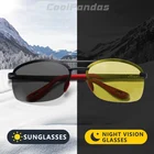 Солнцезащитные очки с фотохромными линзами для мужчин и женщин, зеркальные поляризационные аксессуары для вождения днем и ночью, 2021