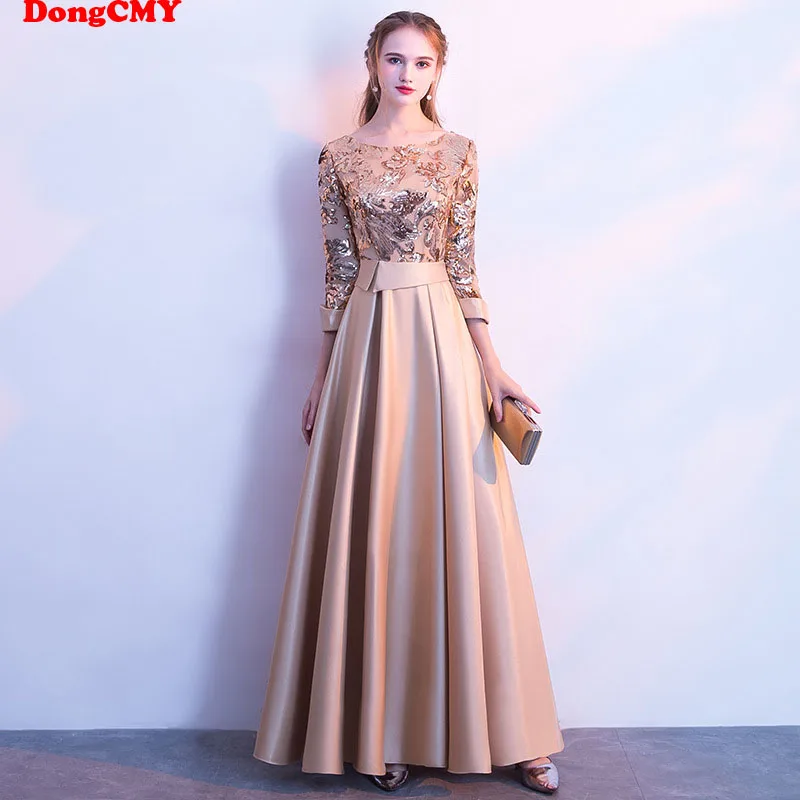 DongCMY длинные торжественное платье Вечерние новые размера плюс Robe De Soiree вышитые
