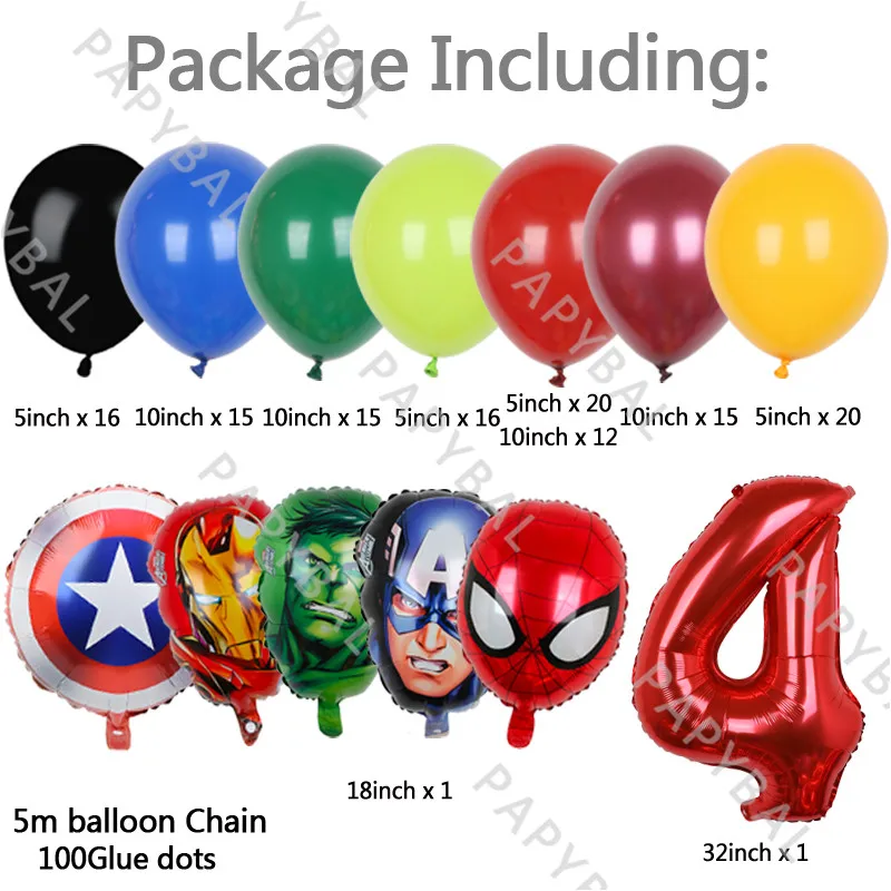 137 шт. детский воздушный шар Человек-паук | Дом и сад