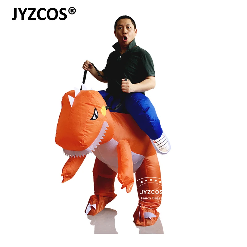 JYZCOS взрослый надувной костюм динозавра T Rex для аниме Disfraces Adultos костюмы на