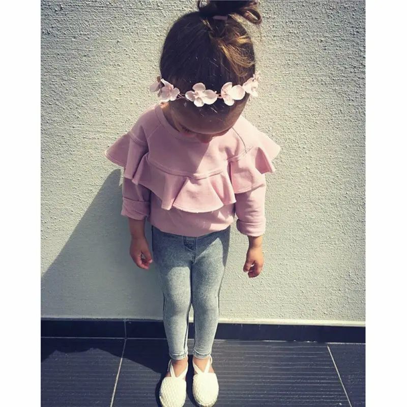 Детские джинсовые брюки с длинными рукавами для новорожденных девочек зимняя