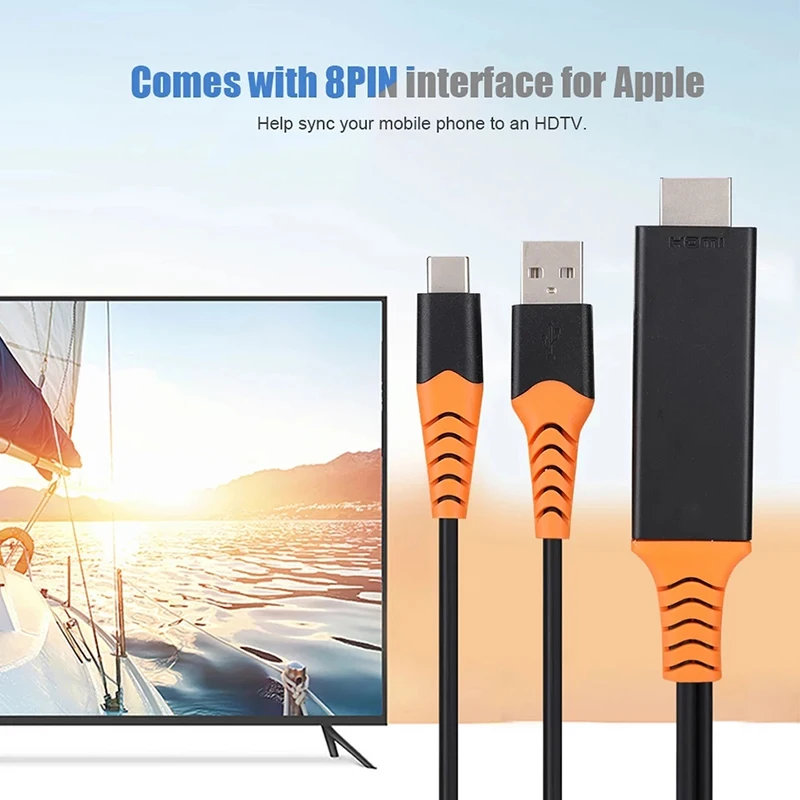 60 Гц Type C к HD 1080P преобразователь адаптер видеокабель для HDMI-совместимого