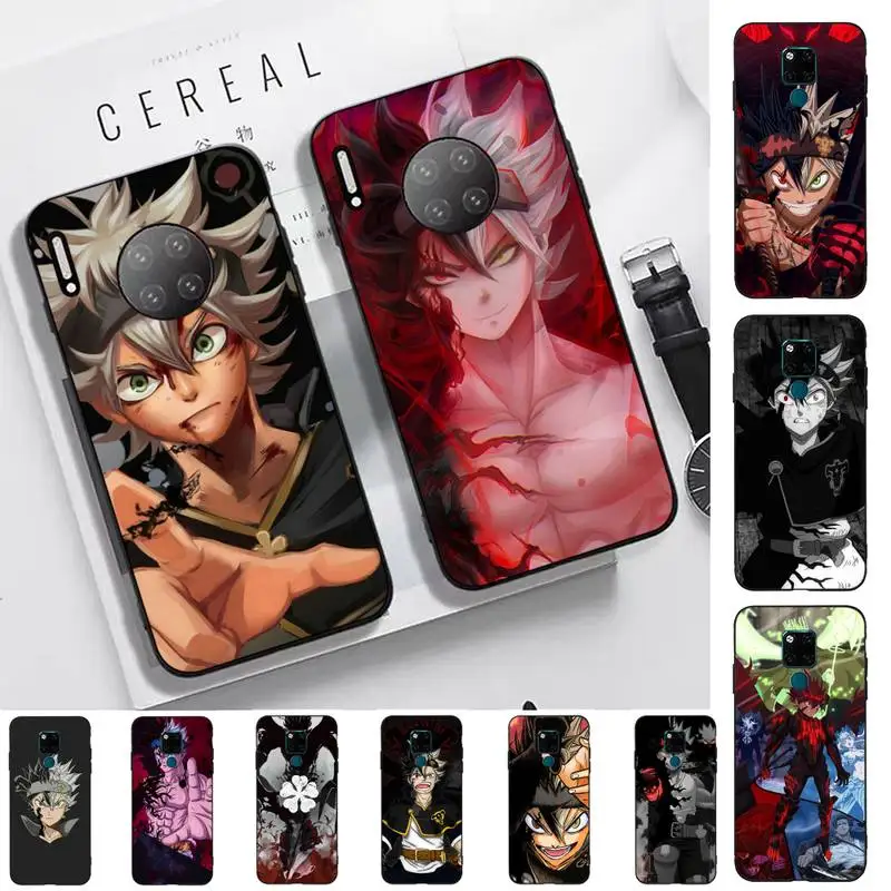 

TOPLBPCS Asta Black Clover Anime Phone Case for Huawei Mate 20 10 9 40 30 lite pro X Nova 2 3i 7se