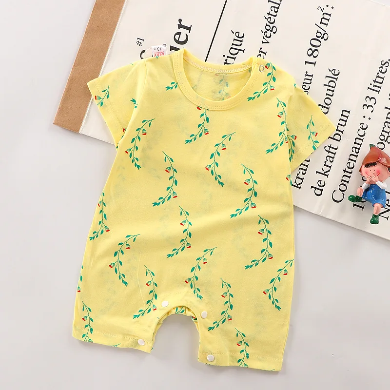 

ZWF779 Cotton Baby Short Sleeve Romper Baby One Piece Clothing Summer Unisex Newborn Clothes Infant Baby Girl Boy Jumpsuits
