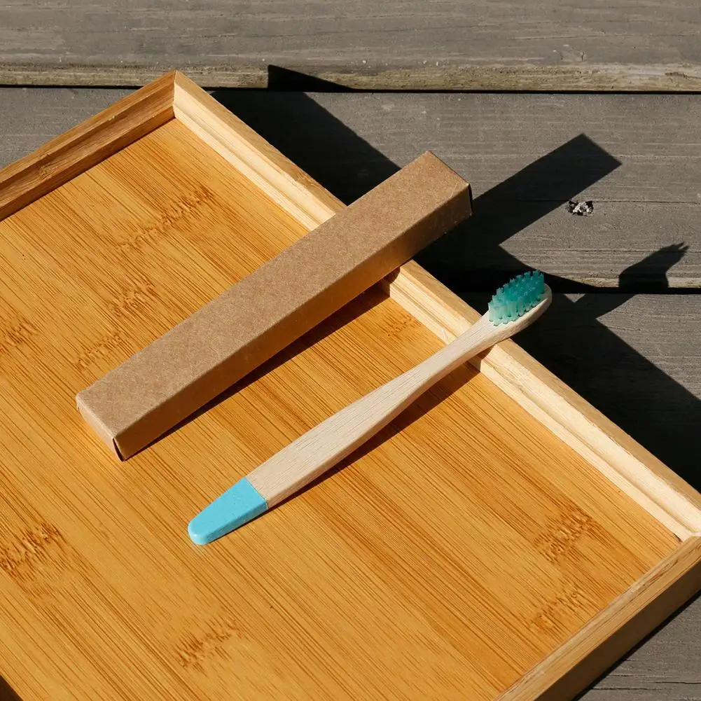 

10PCS Natural Pure Bamboo Toothbrush Portable Soft Hair Tooth Brush Eco Friendly Brushes Oral Cleaning Care Tools For Children