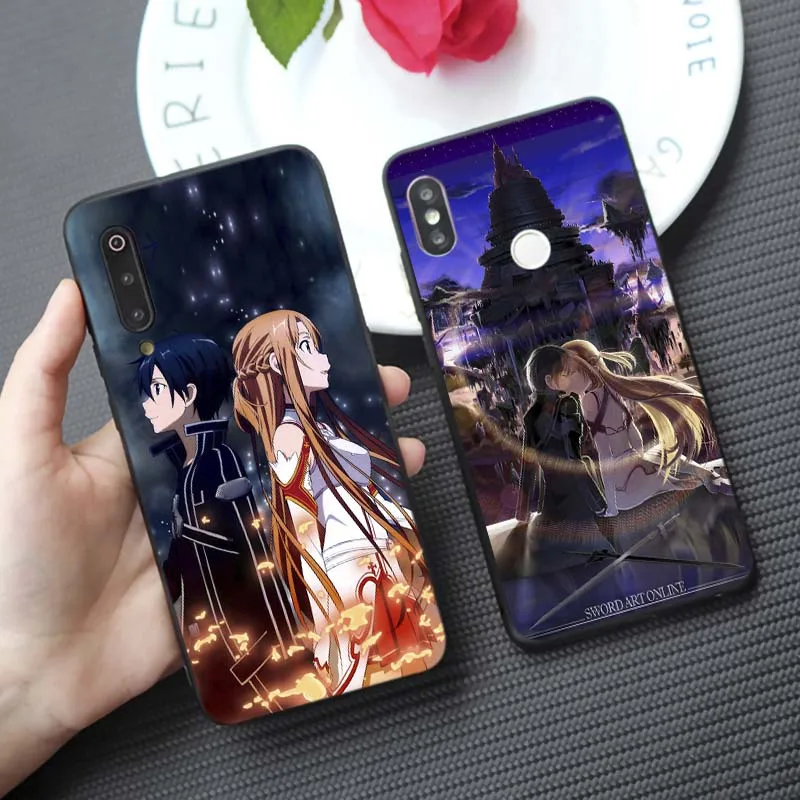 Sword Art Online чехол для samsung galaxy a50 a70 a30 a40 a20 s8 s9 s10 plus Прозрачный мягкий силиконовый