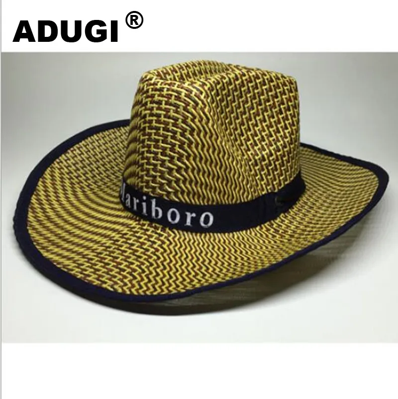 Шляпа соломенная в ковбойском стиле для мужчин и женщин с большими краями |