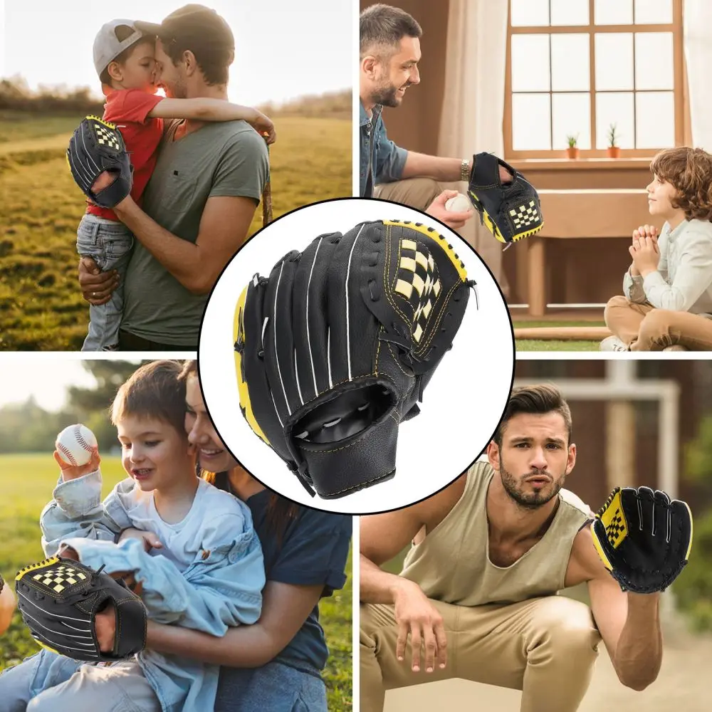 

1Pc Baseball Glove Practical Softball Glove Durable Sport Glove (Yellow Black)