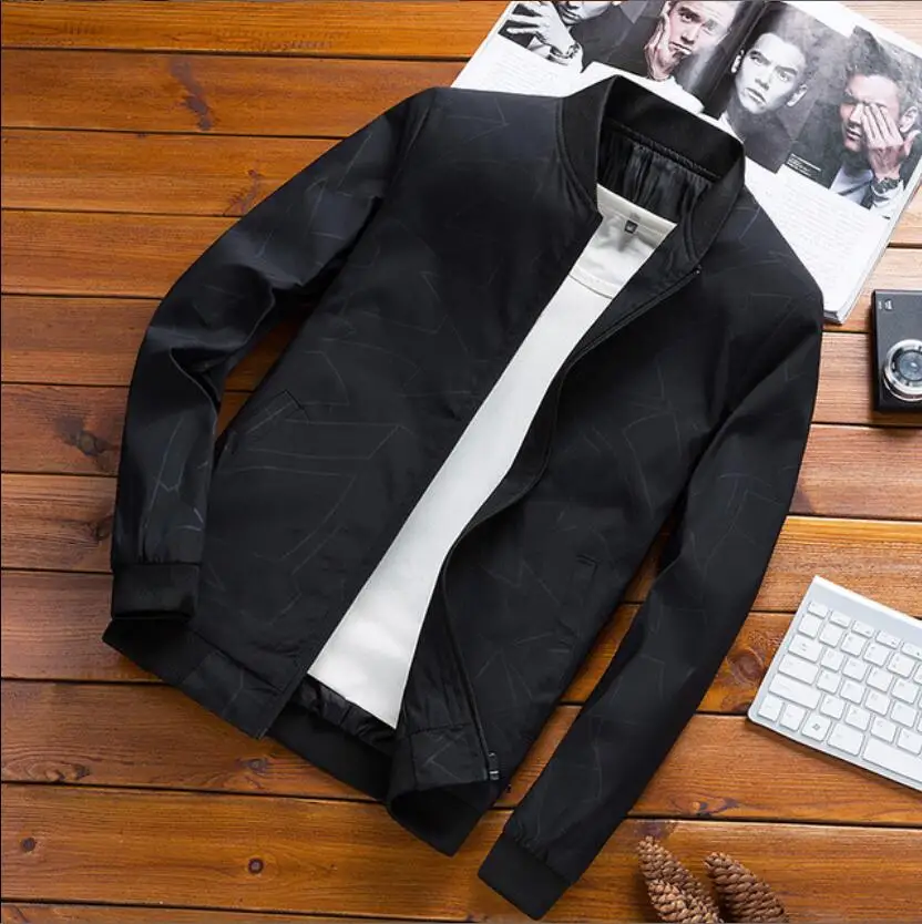 

JTFAN 2019 New Spring New Men's Bomber Zipper Jacket Male Casual Streetwear Hip Hop Slim Fit Pilot Coat