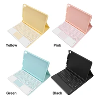 for 10 2 inch 10 5 inch ipad keyboard case ultra thin tpu case wireless bluetooth compatible keyboard with round keycap