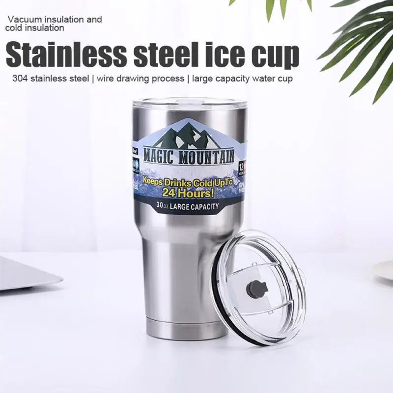 

30oz Stainless Steel Mug Double Wall Vacuum Car Insulated Tumbler Travel Outdoor Ice Drink Water Tea Coffee Cups With Lid