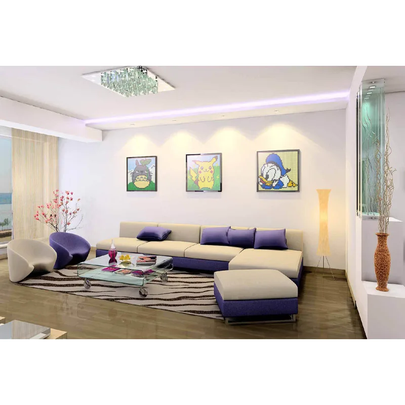 

38 Inches Dots Isometric Pixel Art Building Blocks Luffy Zoro Nami Chopper Anime Portraits Mini Bricks Home Wall Decoration