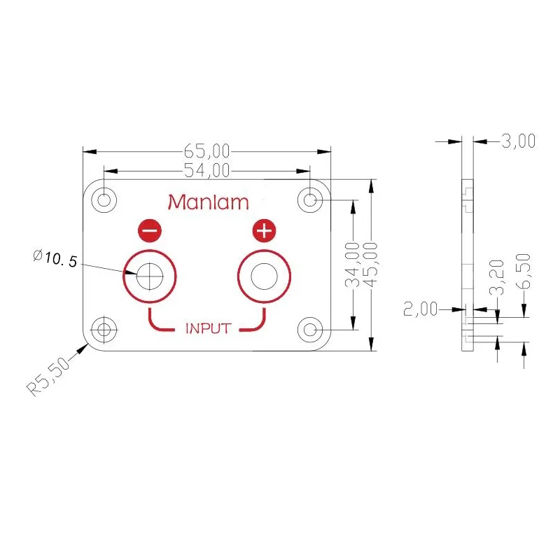 HiFi Audio Adapter Binding Post Speaker Plug Socket 2 Bit Square Crystal Terminal Board | Электроника