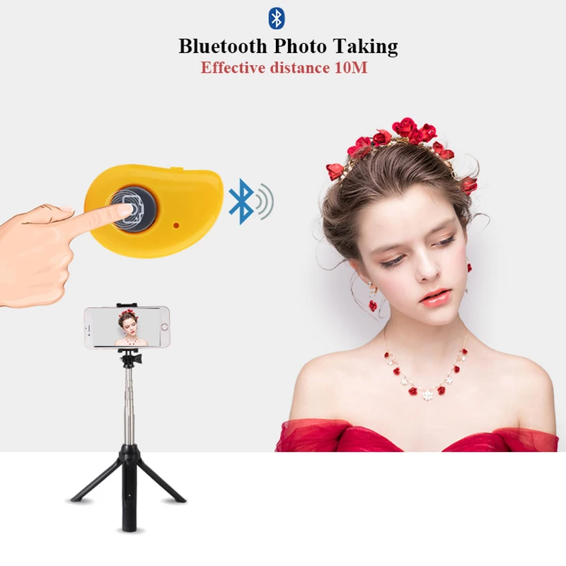 Беспроводная Bluetooth селфи палка для с затвором беспроводной пульт дистанционного