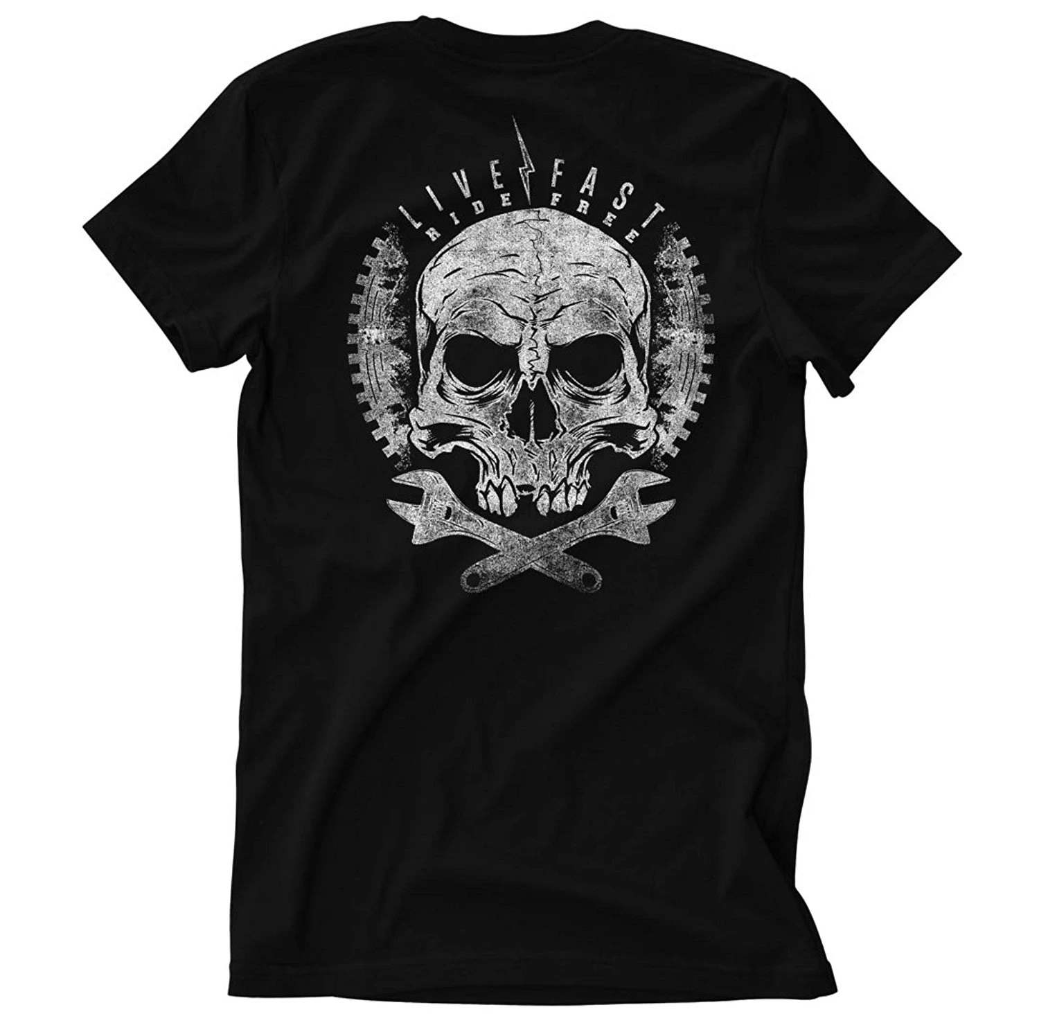 Живи быстро кататься бесплатно Байкерская футболка Сделано в США 2018 новые MenFunny