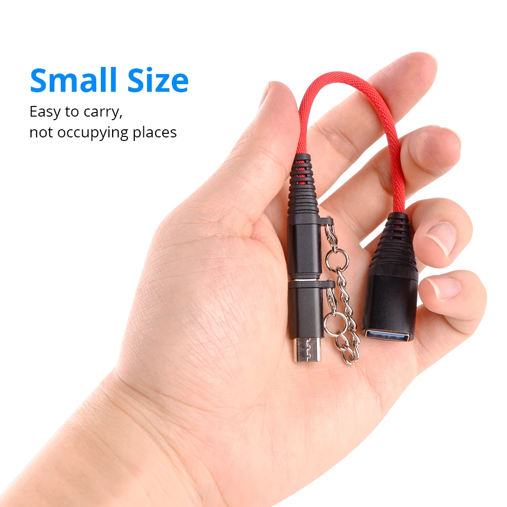 Кабель-адаптер ANKNDO 2 в 1 с USB на Micro Type-C | Мобильные телефоны и аксессуары