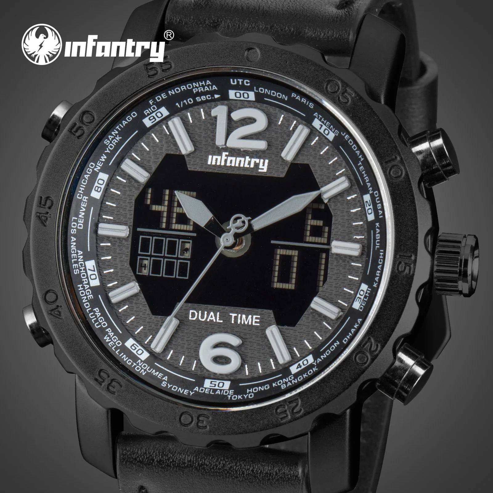 Мужские наручные часы от ведущего бренда роскошные спортивные армейские кожаные