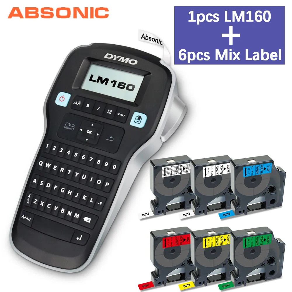 

LM160 DYMO LabelManager 160 Label Maker Labeling Machine Wireless Portable Hand Held LPrinter Compatible for Dymo D1 45013 Label